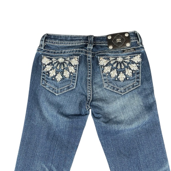 Miss Me JK55725 Girl’s Embellishment Rhinestone Skinny Blue Jeans Sz 16 (26x31 - Picture 4 of 9